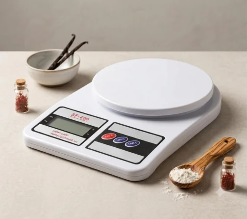 Balança de Cozinha Digital Branca para Alimentos Portátil Resistente a Água Com Base Antiderrapante e Visor de Alta Definição Pesagem de 5g até 10kg Fit Premium - Imagem 6