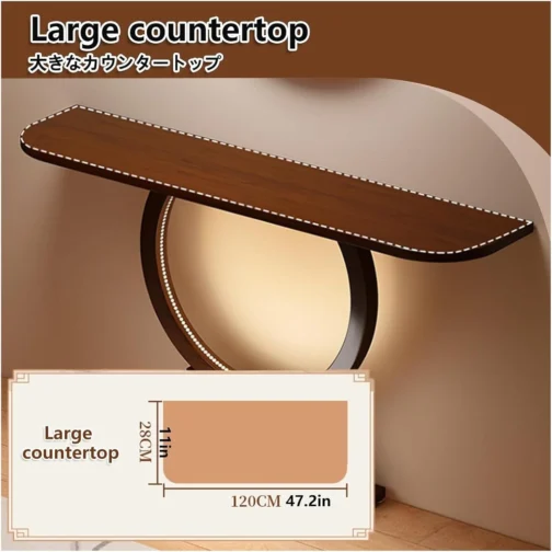 Mesa de console de madeira moderna para entrada, sofá estreito com prateleira inferior para trás de sofá, corredor, sala de estar e quarto, destaque multifuncional (100 cm) - Imagem 3