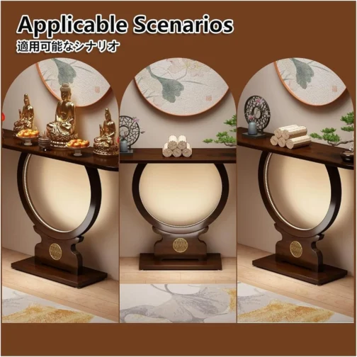 Mesa de console de madeira moderna para entrada, sofá estreito com prateleira inferior para trás de sofá, corredor, sala de estar e quarto, destaque multifuncional (100 cm) - Imagem 7