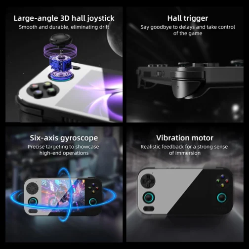GiipGoop Console de Jogos Portátil Retrô Rg 476H com Tela Ips Multitoque de 4,7 Polegadas, Android 13, Processador Unisoc T820, Suporte A 1080P, Saída Dp, Wi-Fi e Bluetooth, Na Cor Preta. - Imagem 3