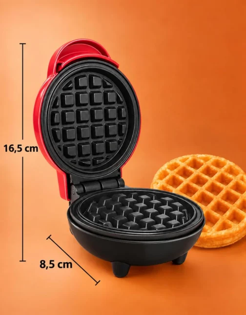 Mini Maquina de Waffle Eletrica Portatil 110V Antiaderente Compacta Domestica Redonda para Waffles Crocantes Facil de Usar para Cafe da Manha Lanche Rápido Eletroportatil de Cozinha - Imagem 8
