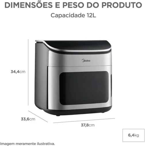 Fritadeira Air Fryer Oven 12L Digital Midea 220V - Potência 1.900W - Imagem 13