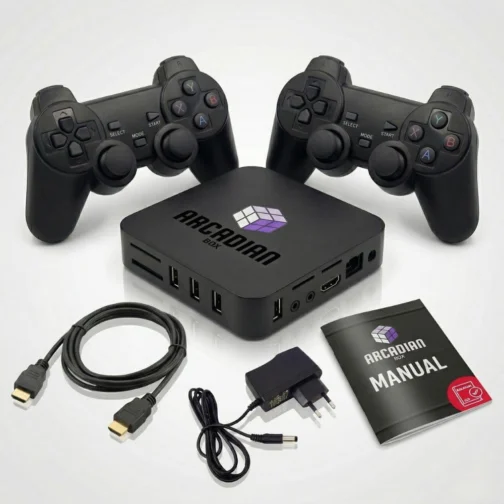 Game Retro Diversos Consoles 2 Controles com Fio Sistema com Jogos Atualizado Arcadian Box (2 Controles com fio) - Imagem 8