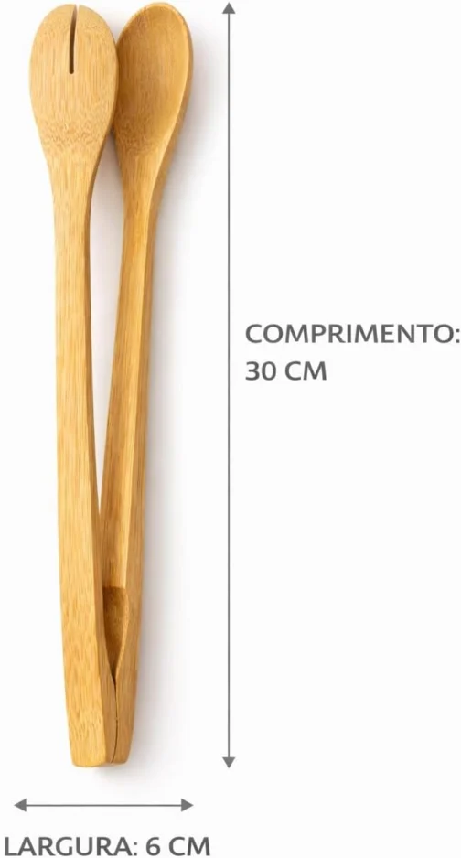 Pegador de Bambu 30 cm Utensilio Culinario para Cozinha Resistente ao Calor Premium - Imagem 7