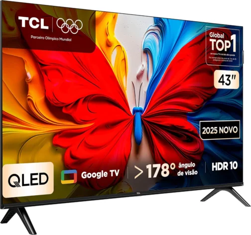 Smart TV TCL 43 Polegadas QLED Full HD S5K WiFi Bluetooth Google TV 2 HDMI HDR10 Dolby Audio 43S5K - Imagem 2