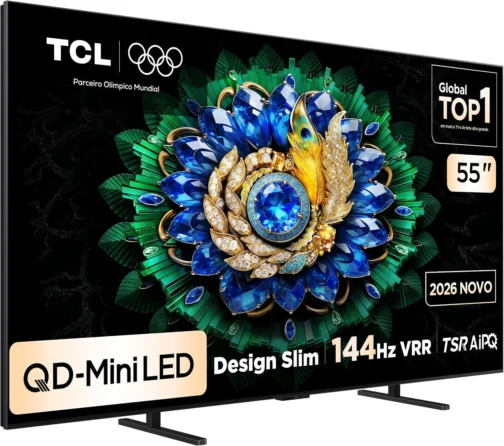 Smart TV TCL 55 Polegadas QD-Mini LED 4K A400M WiFi Bluetooth Google TV HDR10+ 144 Hz VRR 55A400M - Imagem 2