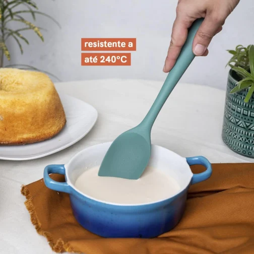 Oikos - Espátula de Silicone Redonda Verde Escuro - Imagem 3